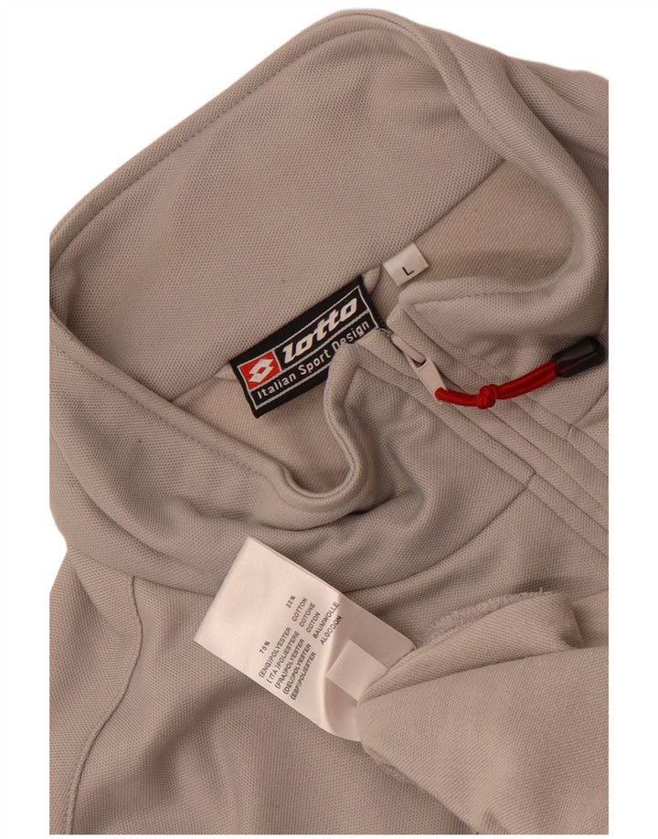 Lotto Herren-Trainingsanzug-Top-Jacke, großes graues Polyester