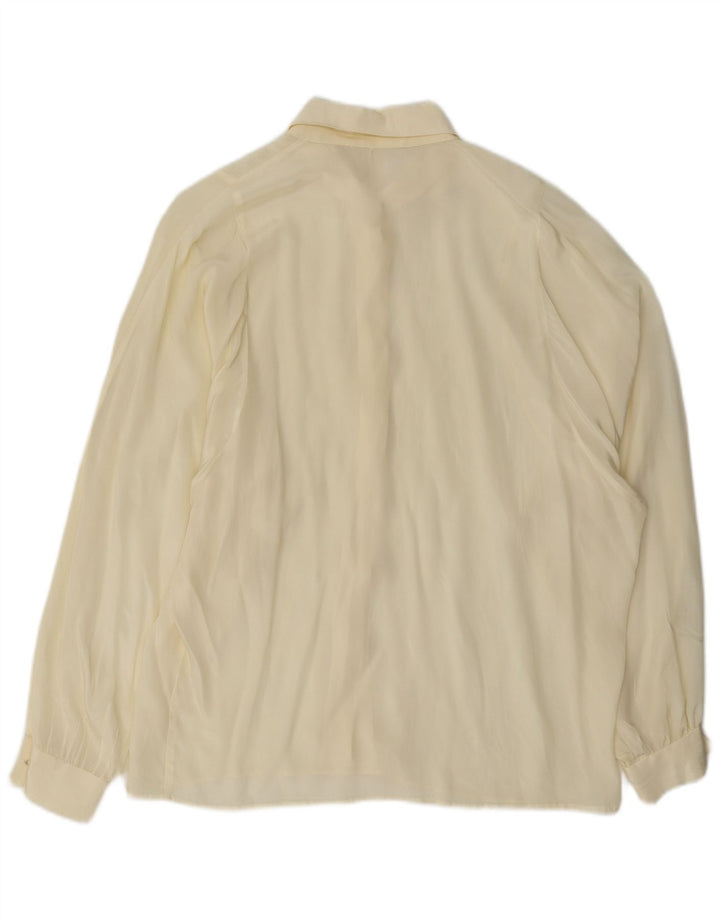 Vintage Womens Shirt Blouse UK 16 Large Off White