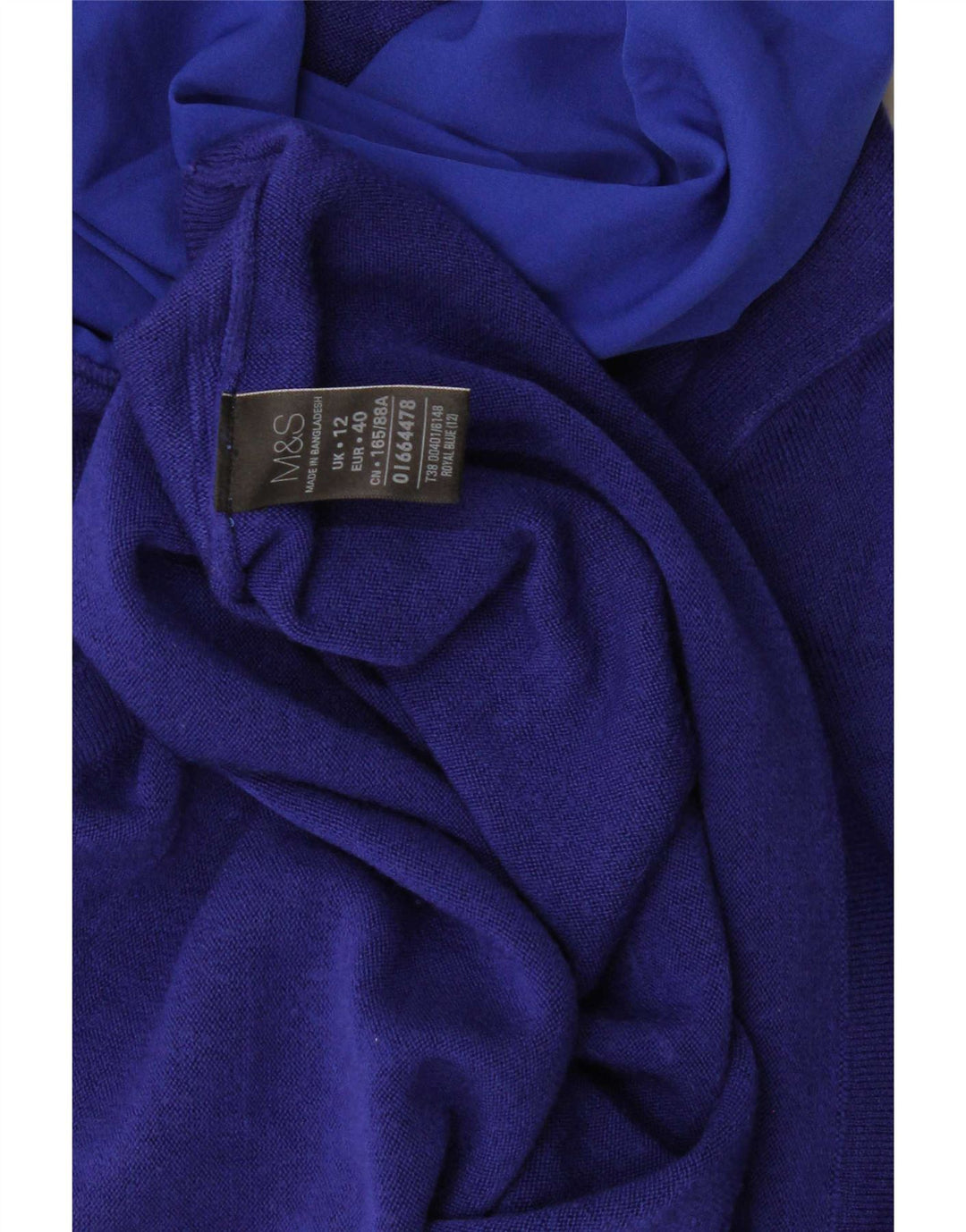 Marks & Spencer Rollkragenpullover für Damen, UK 12, Mittelblau, Polyester