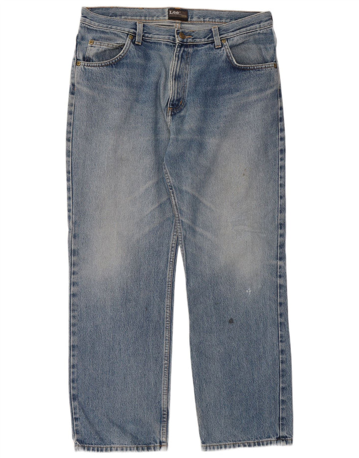 LEE Mens Brooklyn Straight Jeans W36 L30 Blue Cotton