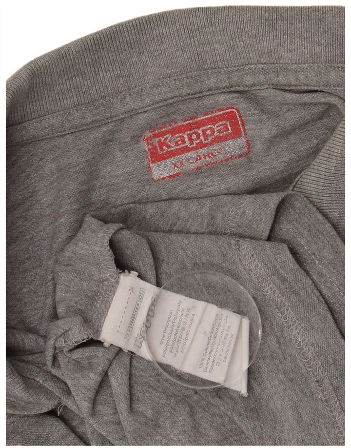 Kappa Mens Polo Shirt XL Grey Cotton