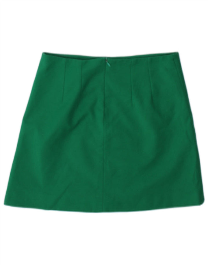 Zara Womens Mini Skirt Small W26  Green Acetate
