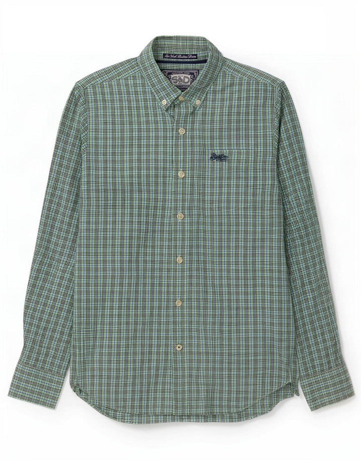 Superdry férfi ing nagy zöld Gingham pamut