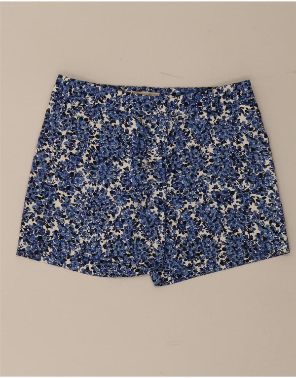 Michael Kors Pantalones cortos chinos para mujer US 2 XS W30 Algodón floral azul