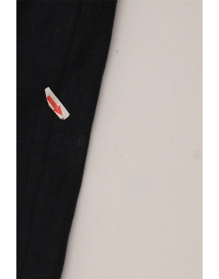 Marks & Spencer Mens Tailored Fit Suit Trousers W42 L31 Navy Blue Check