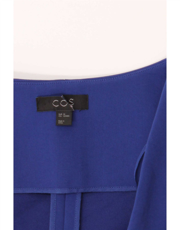 Cos Womens Wrap Dress EU 38 Medium Blue Polyester