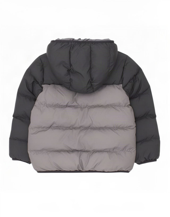 Adidas Chaqueta acolchada con capucha para niños 6-7 años Negro Poliéster color block