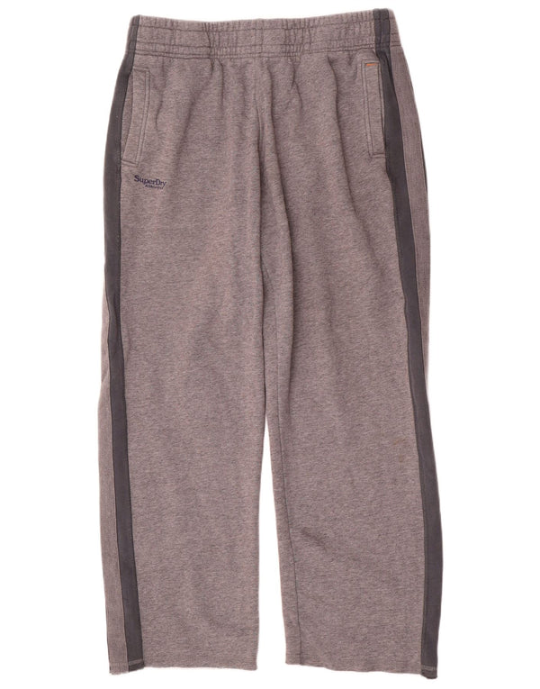 Pantaloni da tuta da uomo Superdry Large in cotone color block grigio
