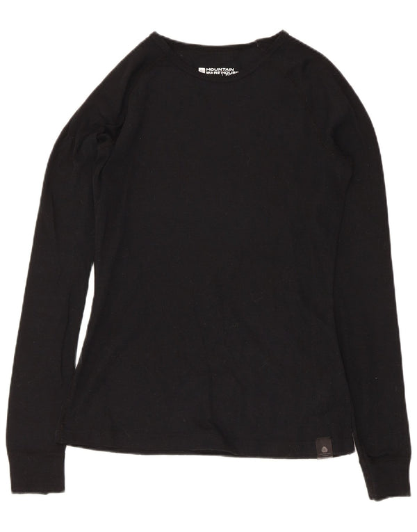 Mountain Warehouse Top pentru femei cu mânecă lungă UK 8 Small Black Wool