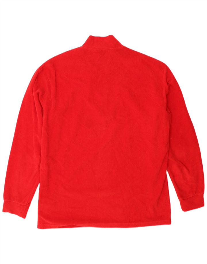FILA Mens Zip Neck Fleece Jumper IT 54 XL Red Polyester