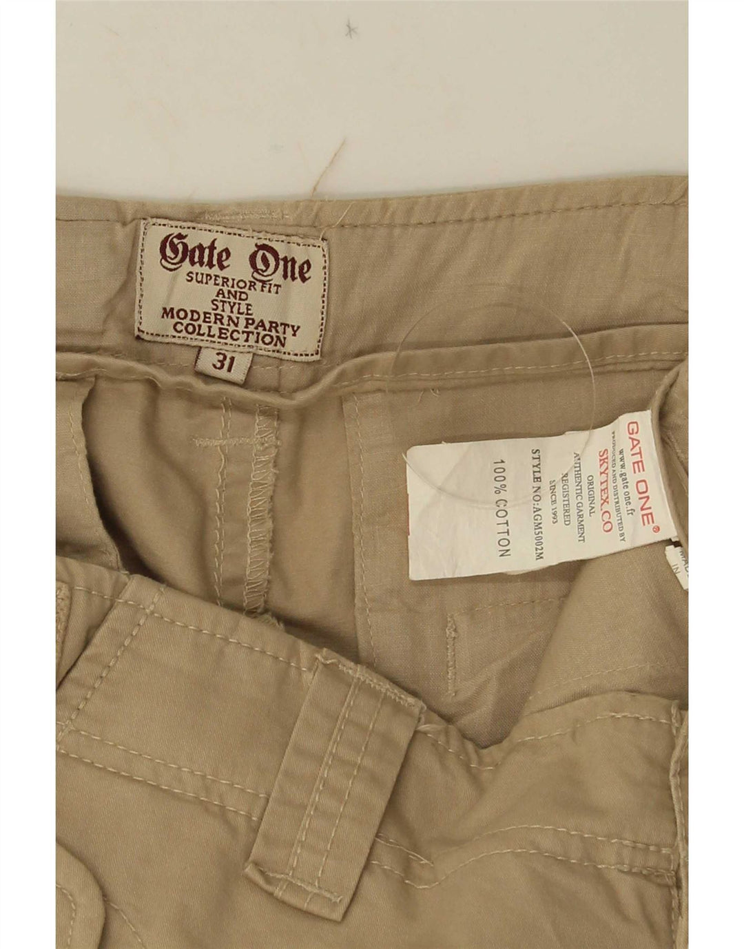Vintage Herre Cargo Shorts W31 Medium Beige Bomuld