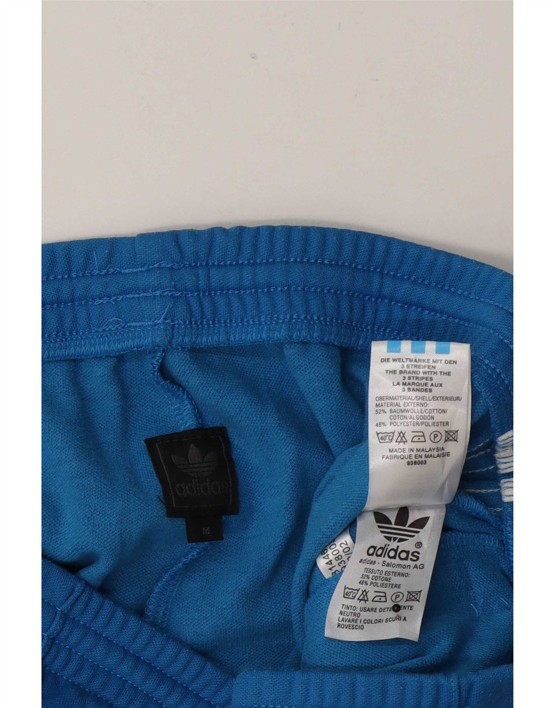 Adidas Mens Tracksuit Trousers Medium Blue Cotton