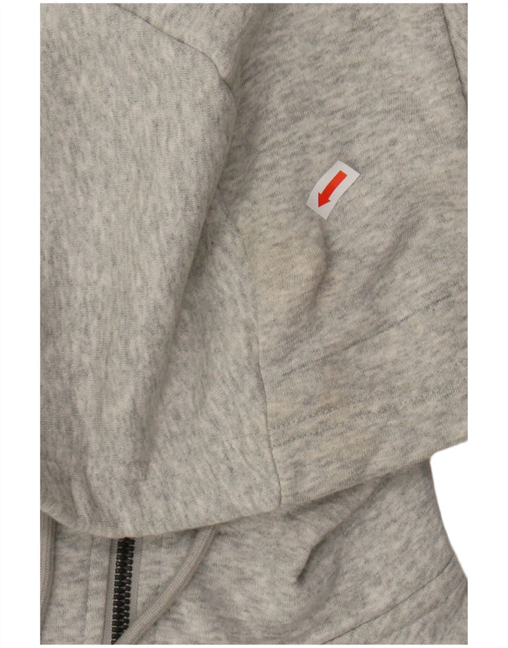 Suéter feminino Nike com capuz e zíper UK 14 algodão cinza médio