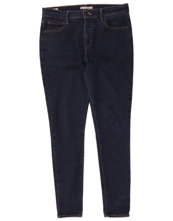 Levi's Damen 720 High Rise Super Skinny Jeans W31 L30 Marineblaue Baumwolle
