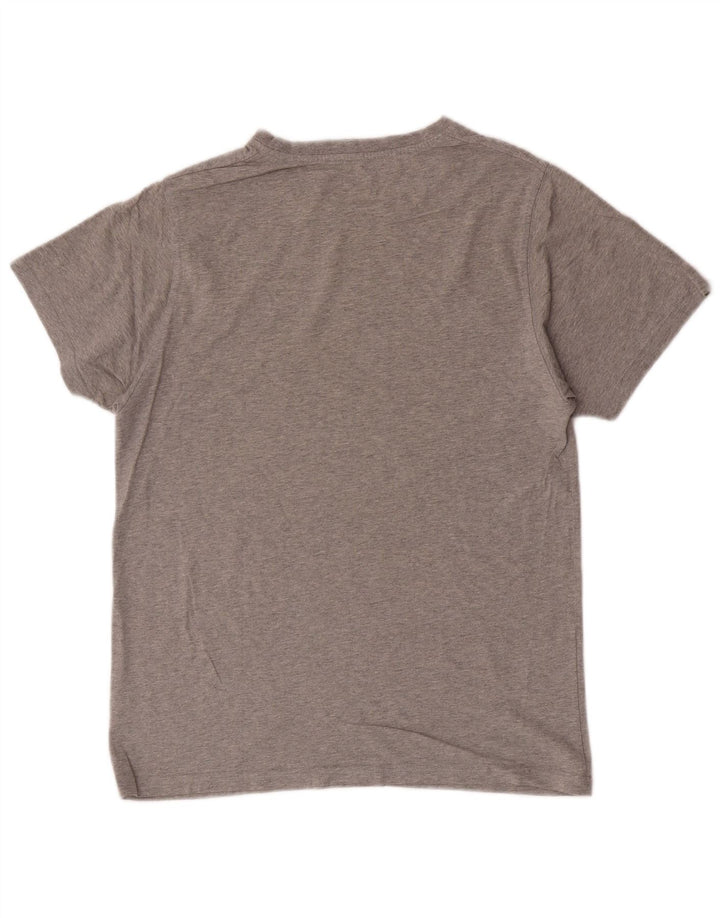 New Era Mens Graphic T-Shirt Top Large Grey Cotton