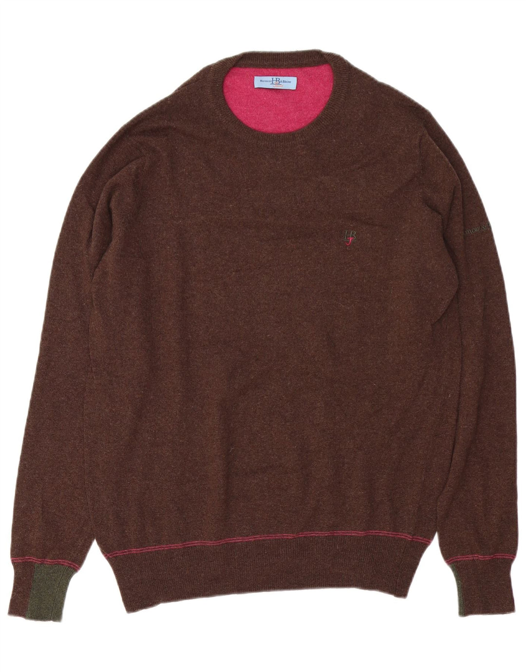 Harmont & Blaine Jersey De Cuello Redondo Para Hombre De Lana Marrón Medio