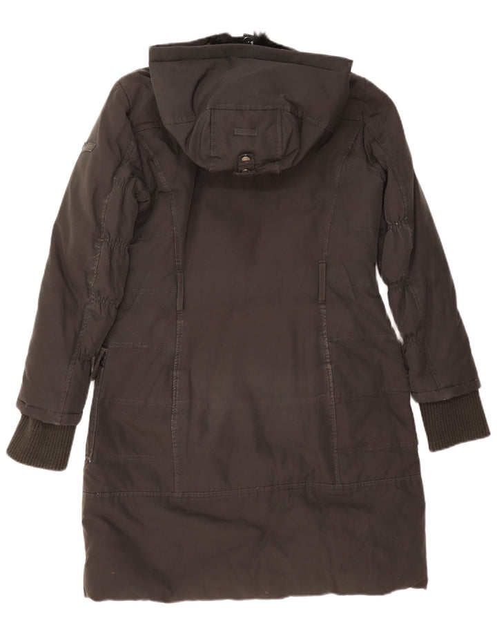Gas Womens Hooded Padded Coat IT 44 Medium Black