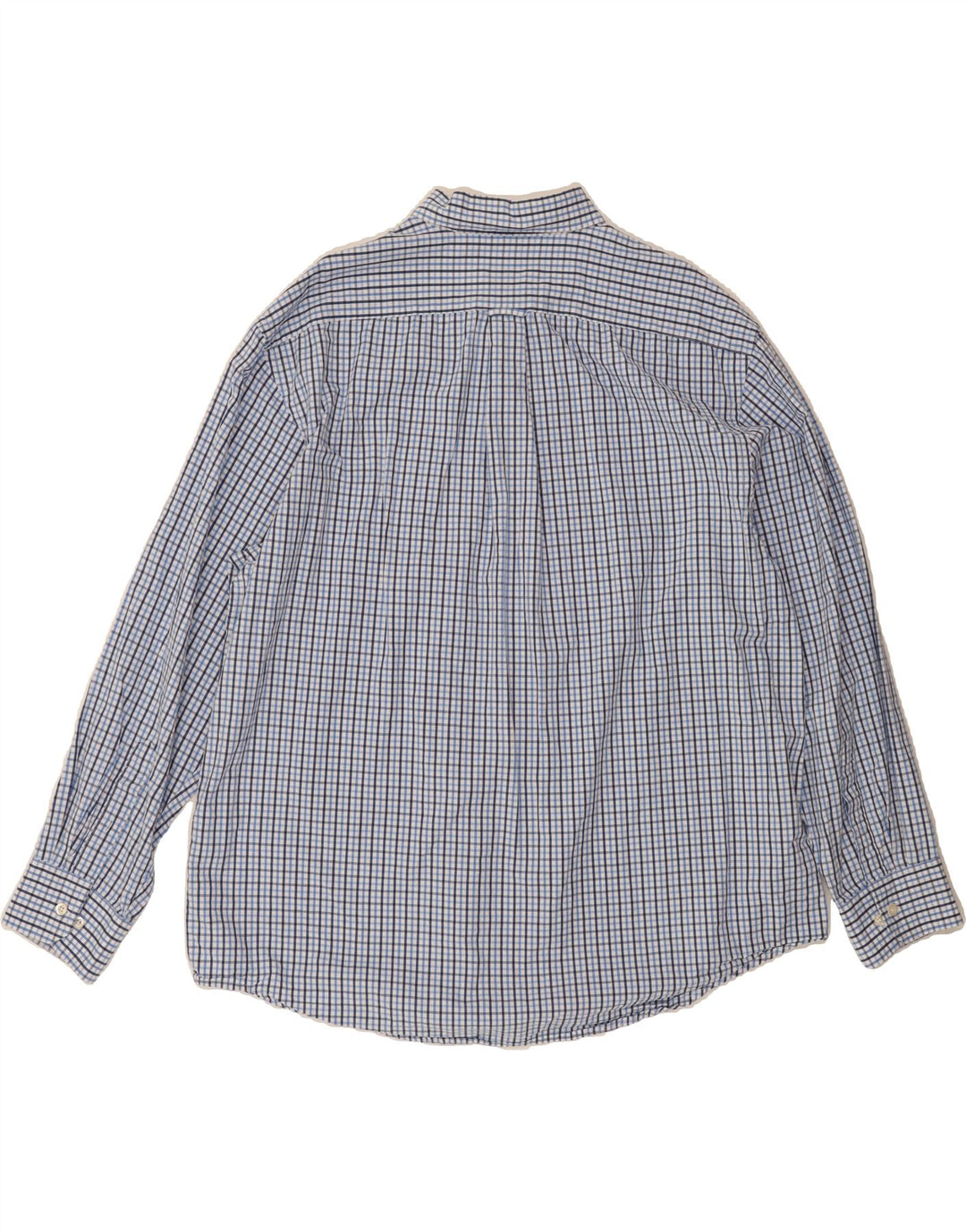 IZOD Mens Shirt 2XL Blue Check Cotton Vintage Izod and Second-Hand Izod from Messina Hembry 
