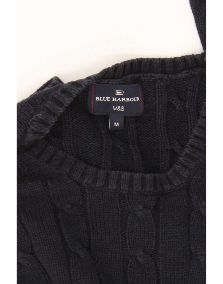 Marks & Spencer Mens Blue Harbour Crew Neck Jumper Sweater Medium Navy Blue