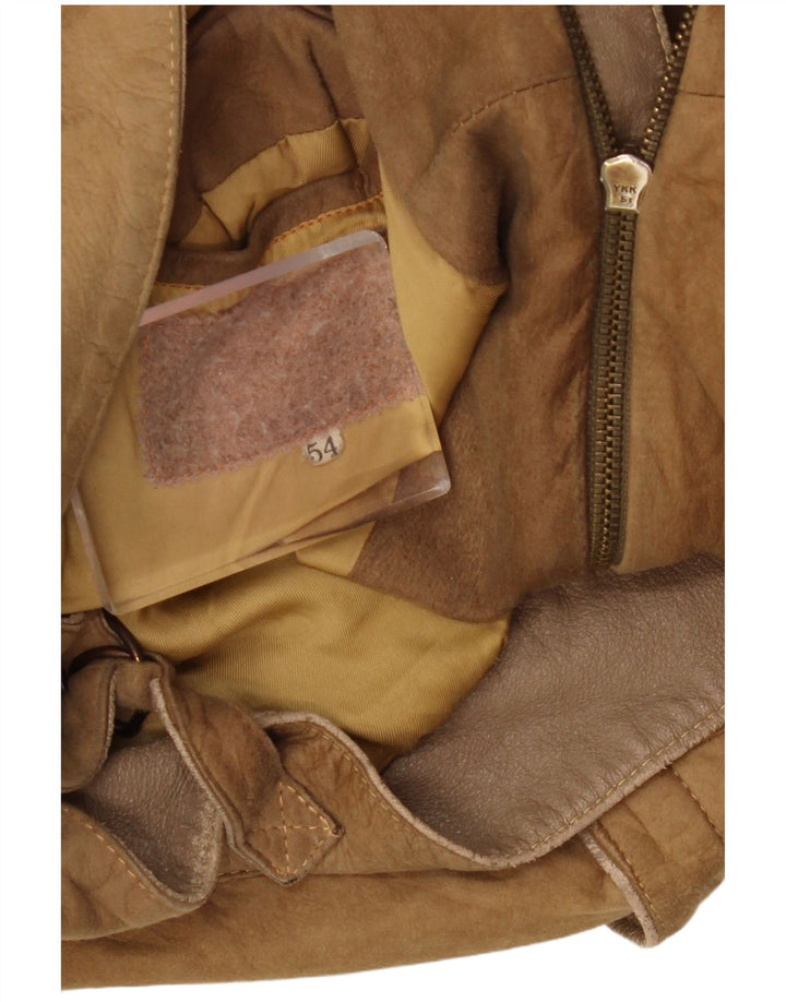 Vintage herre læderjakke UK 40 Large Beige
