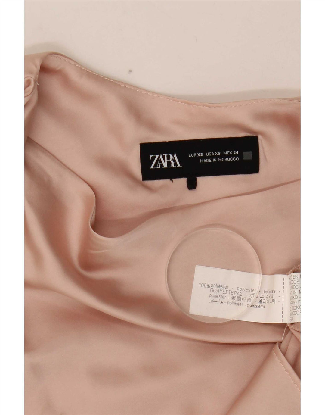 Zara Womens Sleeveless Blouse Top UK 6 XS Pink Polyester