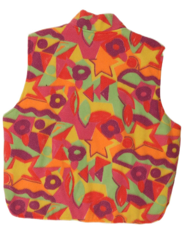 Męska kamizelka polarowa Vintage UK 42 XL, wielokolorowa, geometryczna