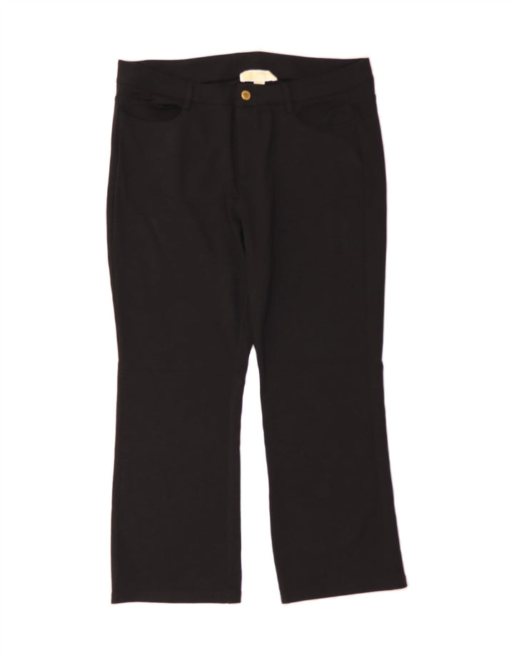 MICHAEL KORS Womens Straight Casual Trousers Large W34 L27 Black Polyester Vintage Michael Kors and Second-Hand Michael Kors from Messina Hembry 