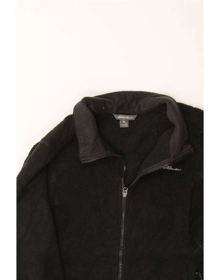 EDDIE BAUER Womens Fleece Jacket UK 20 2XL Black Polyester Vintage Eddie Bauer and Second-Hand Eddie Bauer from Messina Hembry 