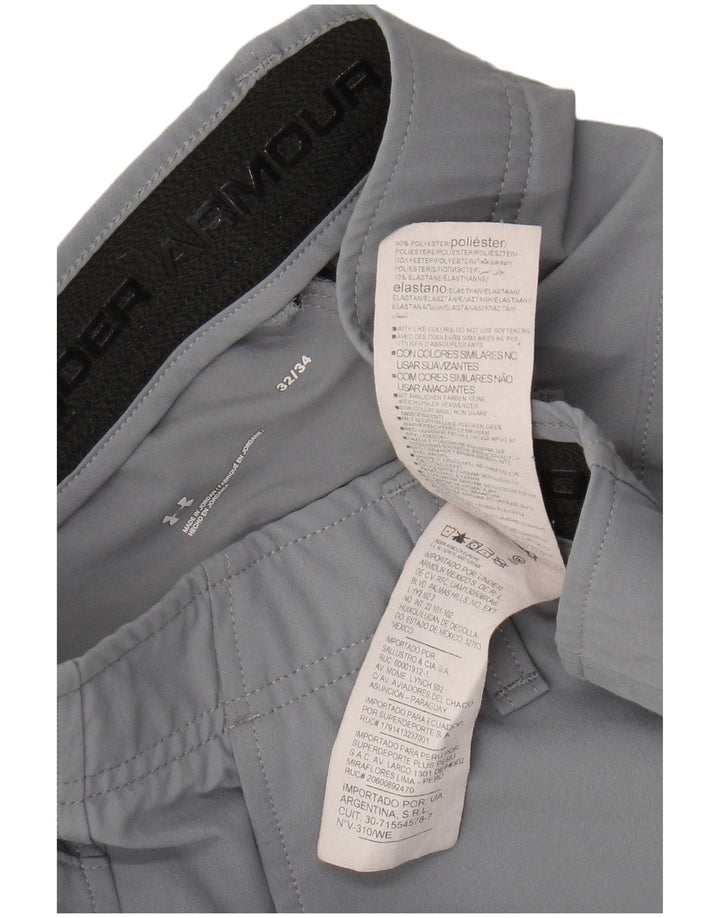 Under Armour Mens Straight Chino Trousers W32 L34 Grey Polyester