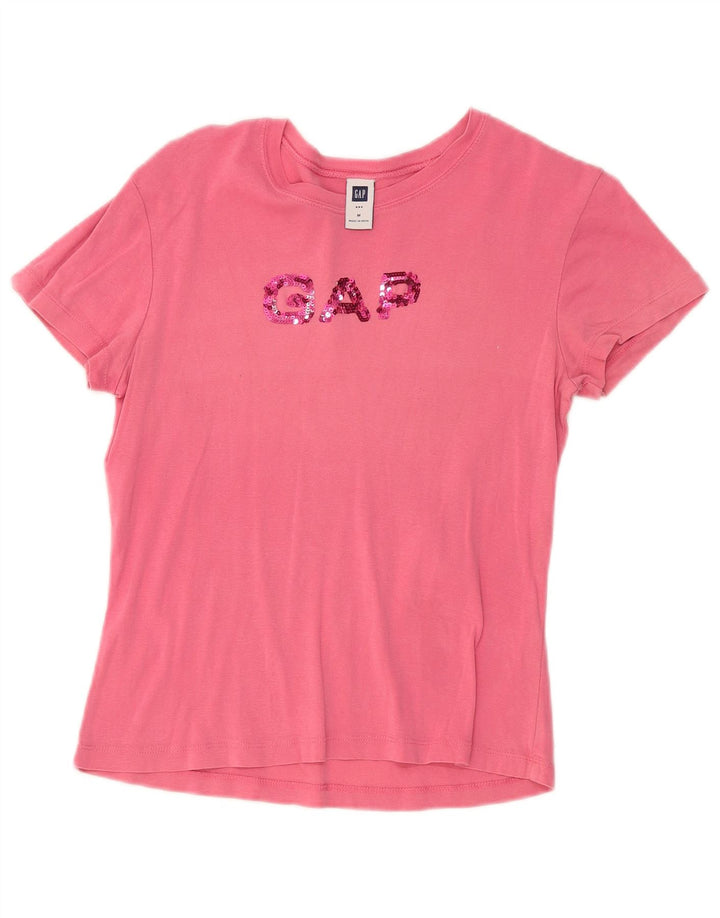 Gap Grafik-T-Shirt-Oberteil für Damen, UK 12, Mittelrosa