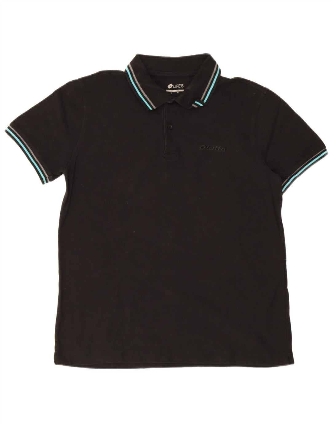 Lotto Mens Life's Polo Shirt Medium Black