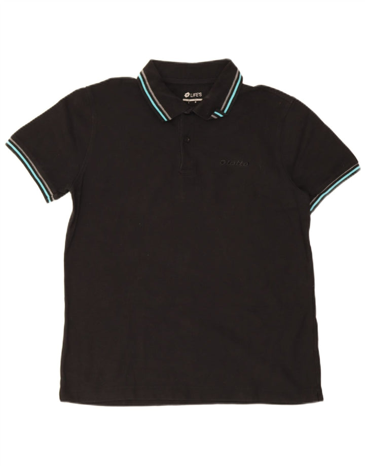 Lotto Mens Life's Polo Shirt Medium Black