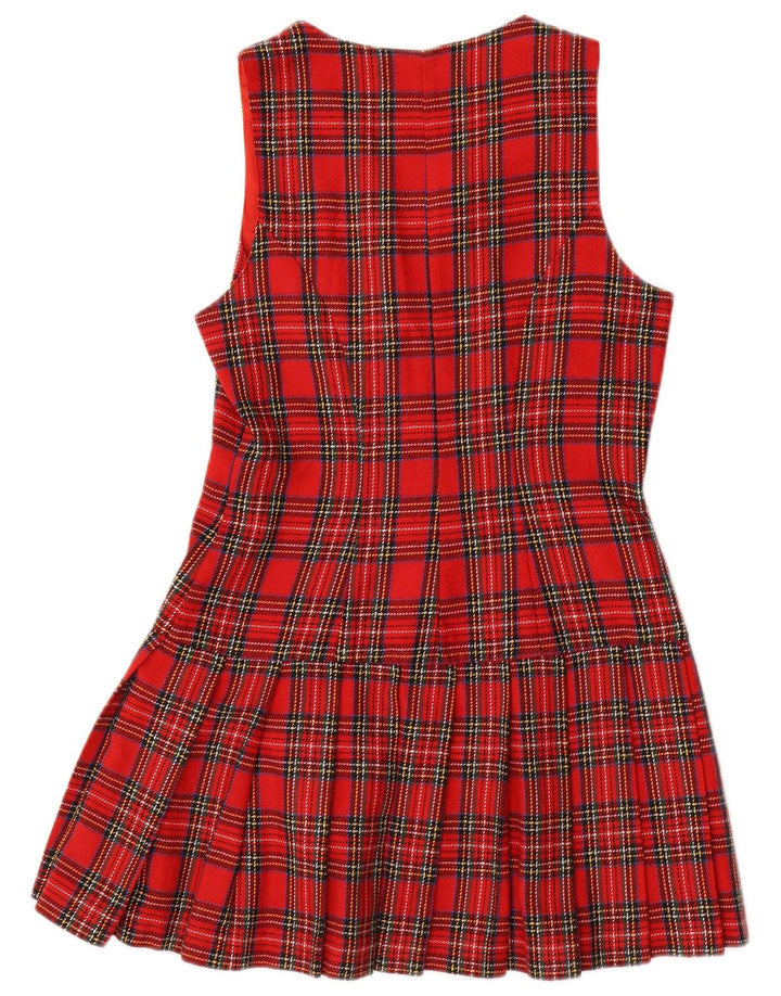Pinko Womens Sleeveless A-Line Dress UK 12 Medium Red Check