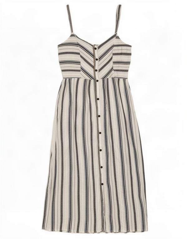 Vestido de verão feminino Zara UK 6 XS listrado branco