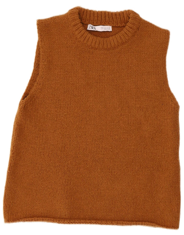 Canottiera da donna Zara UK 12 Acrilico marrone medio