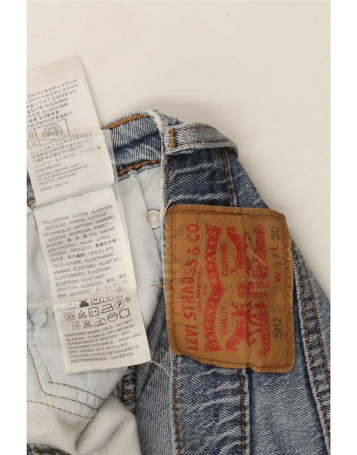 Levi's Mens 502 Tapered Jeans W33 L30 Blue Cotton