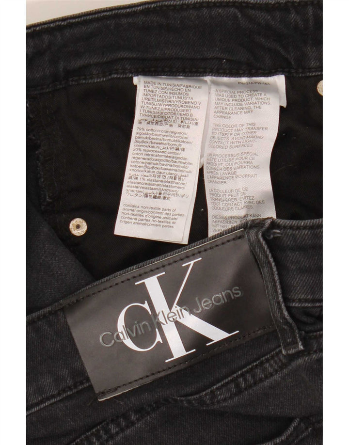 Calvin Klein Mens Slim Jeans W33 L32 Black Cotton