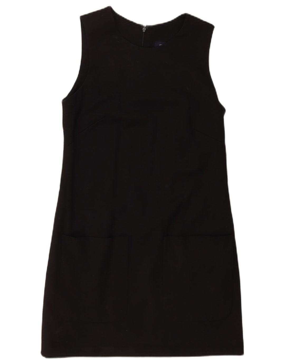 French Connection Womens Sleeveless Shift Dress UK 10 Small Black Wool