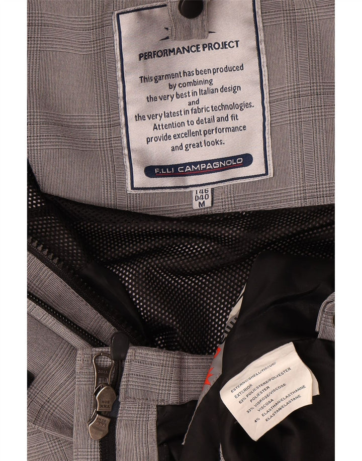 Giacca antipioggia con cappuccio da donna F.LLI Campagnolo UK 14 grigio medio a quadri