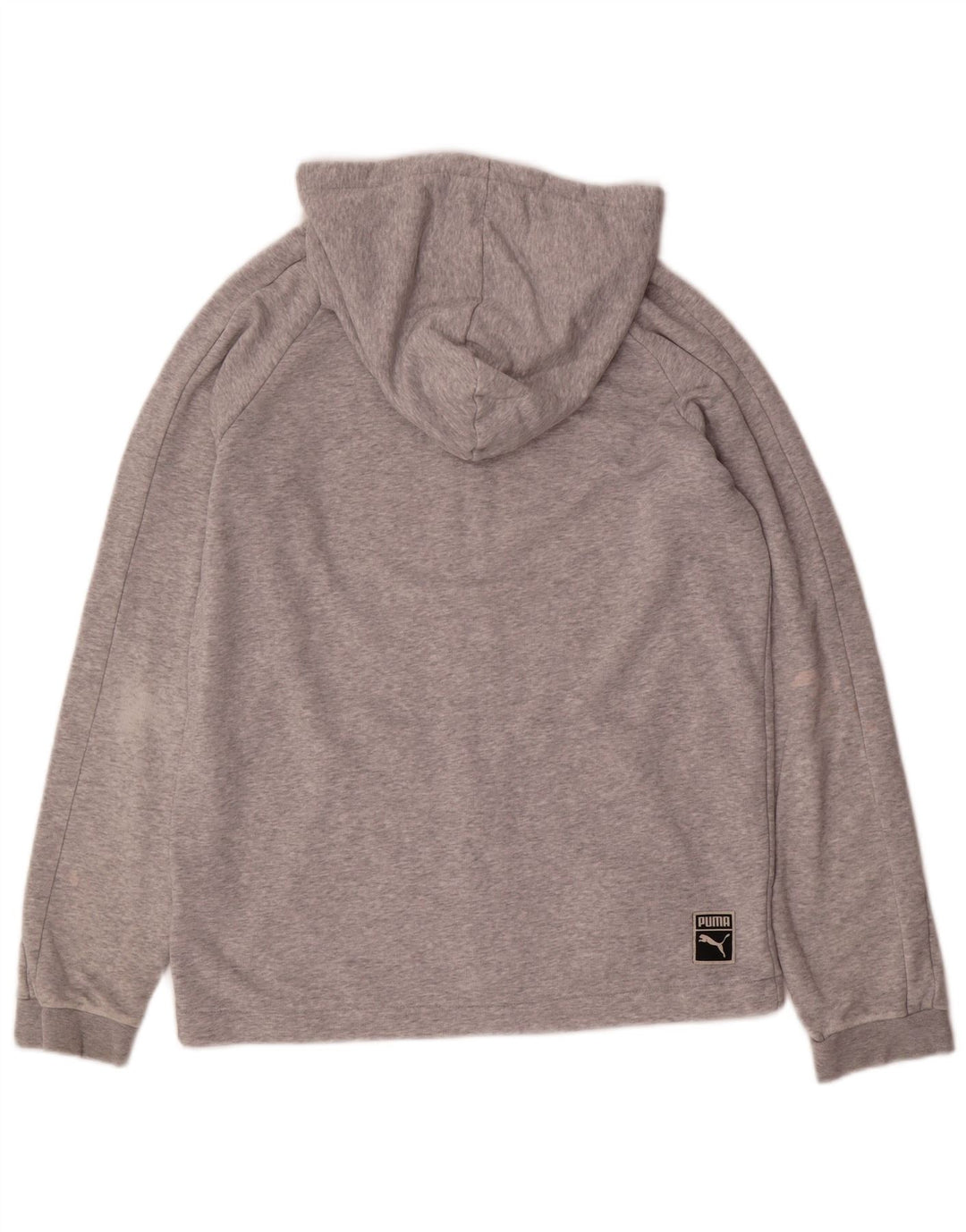 Puma Mens Zip Hoodie Sweater Small Grey Flecked Cotton