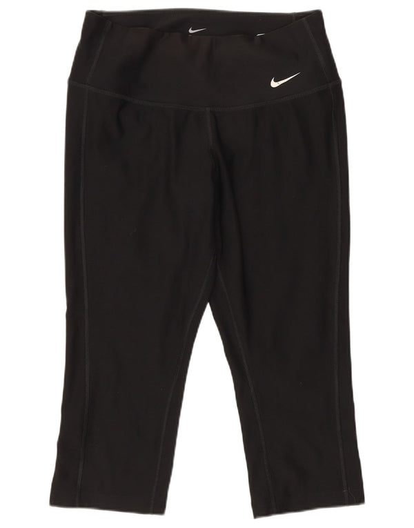 Nike Damen Dri Fit Capri Leggings UK 6 XS Schwarz Polyester