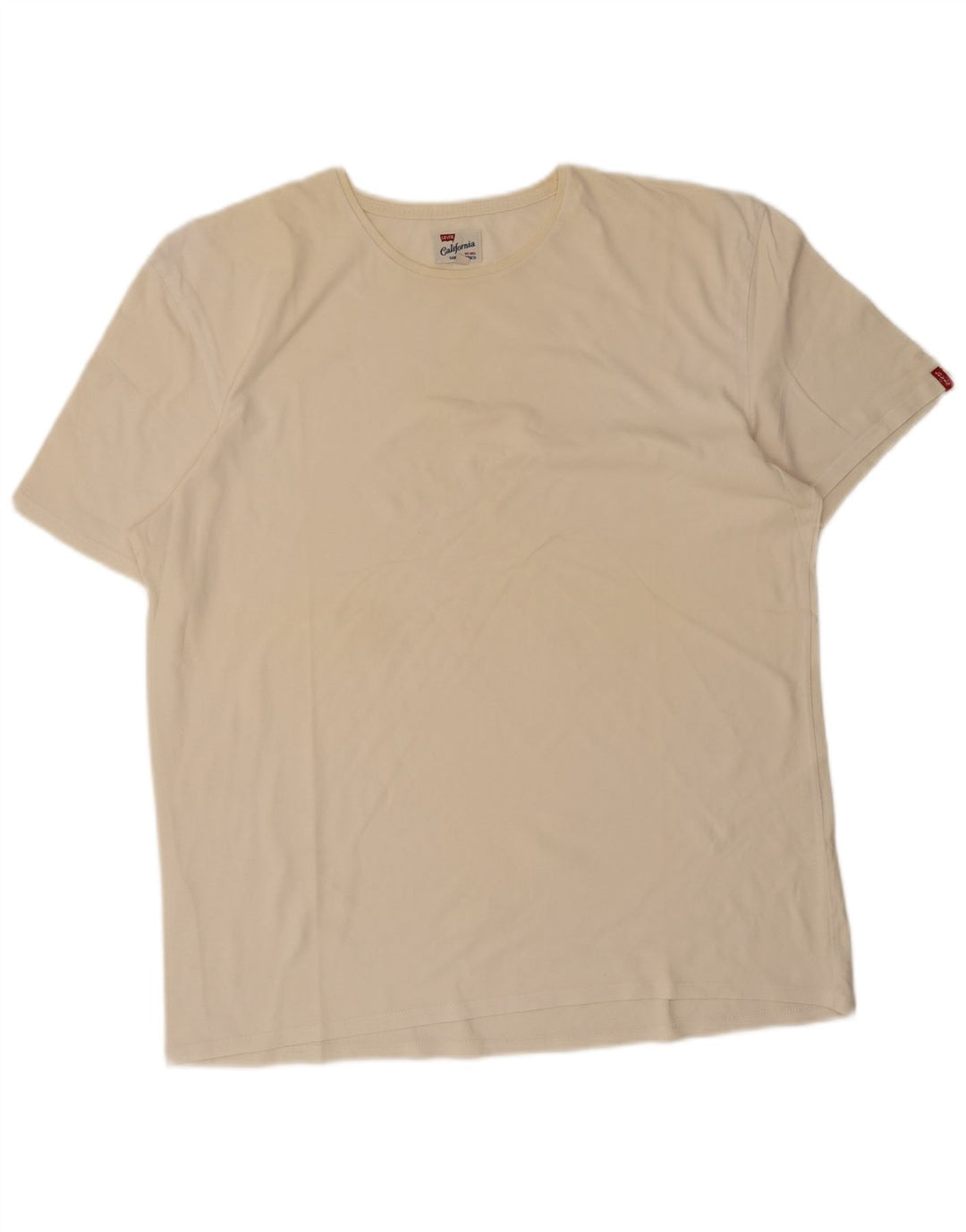 Levi's Mens T-Shirt Top 3XL Off White Cotton