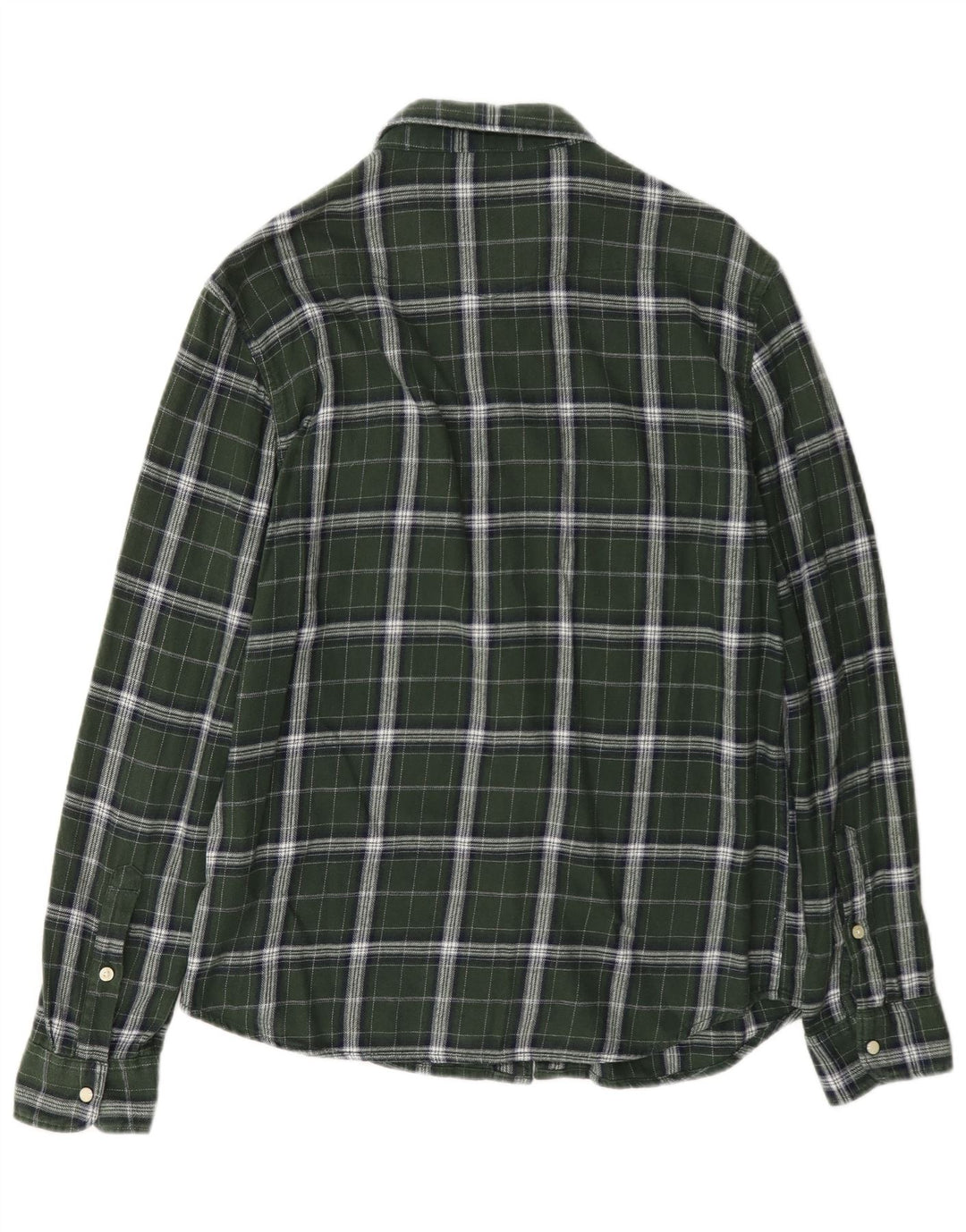 Camicia in flanella da uomo Lee in cotone a quadri verde medio