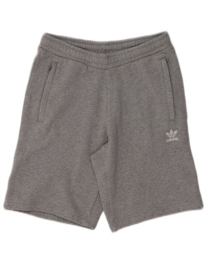 ADIDAS Mens Sport Shorts Small  Grey Flecked Cotton