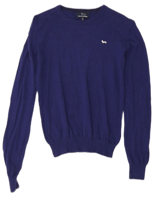 Harmont & Blaine Mädchen-Pullover mit U-Boot-Ausschnitt, 9–10 Jahre, marineblaue Baumwolle