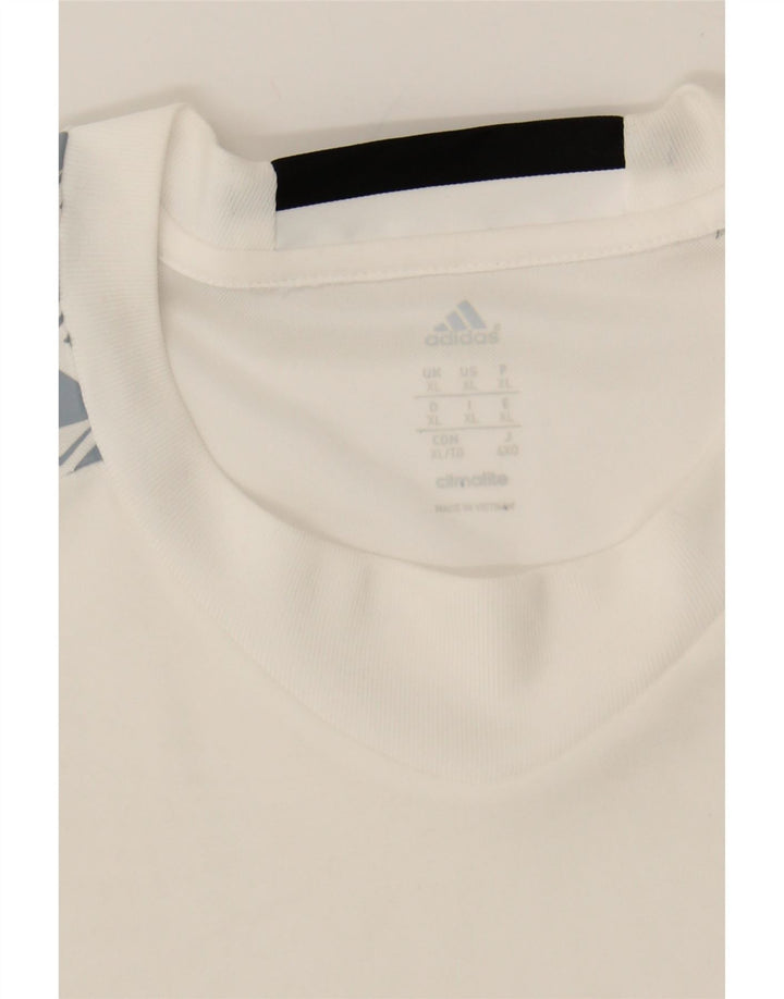 ADIDAS Mens Adizero Graphic Top Long Sleeve XL White Polyester