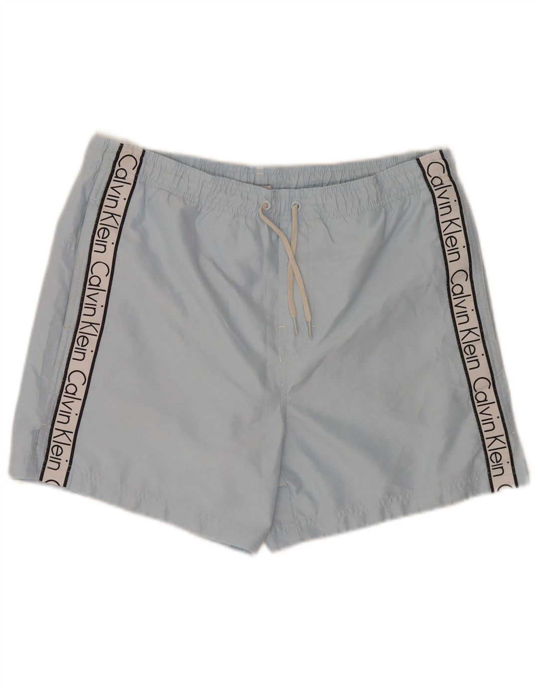 Calvin Klein Herre grafiske svømmeshorts Medium Blue Colourblock Polyester