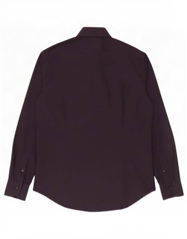 Ungaro Mens Shirt Size 40 15 3/4 Medium Purple Cotton