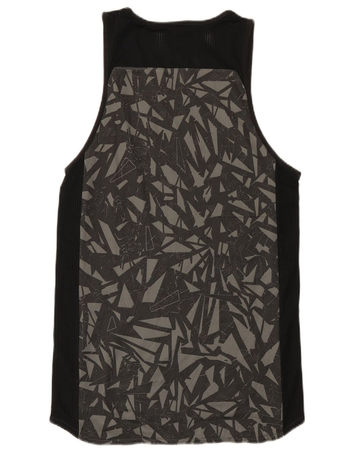 Adidas Mens Vest Top Small Black Geometric Cotton