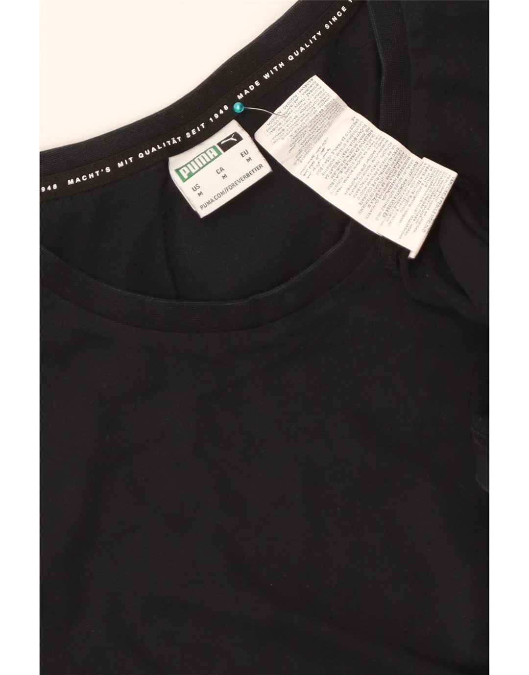 Puma Herre Grafisk T-Shirt Top Medium Sort Bomuld